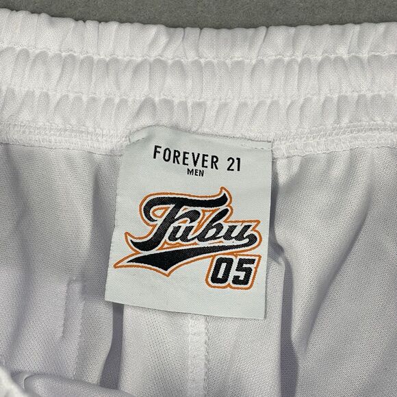 FUBU x Forever 21 Shorts Men Medium Blue White Colorblock Embroidered Logo - Picture 2 of 10